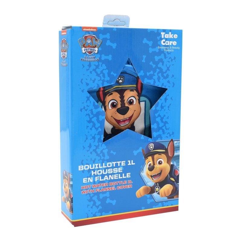 😍Paw Patrol, Chase, Hot Water Bottle, with Cover, Hot Water Bottle for Hot Therapy, Hot Water, Rubber, Cold, Winter, Child, Adult