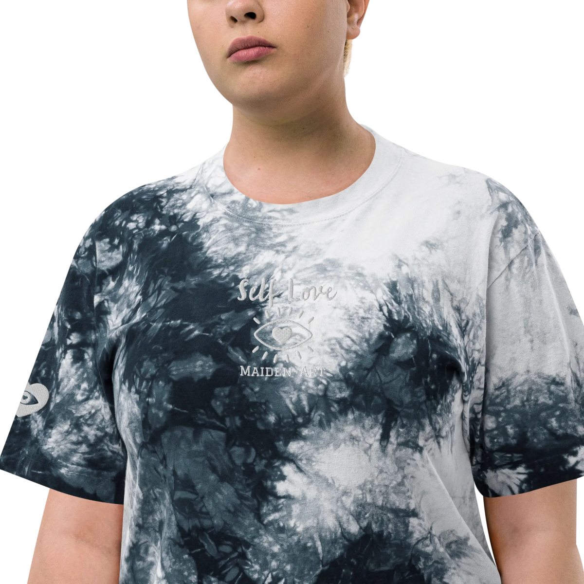 Camiseta oversize con estampado tie-dye