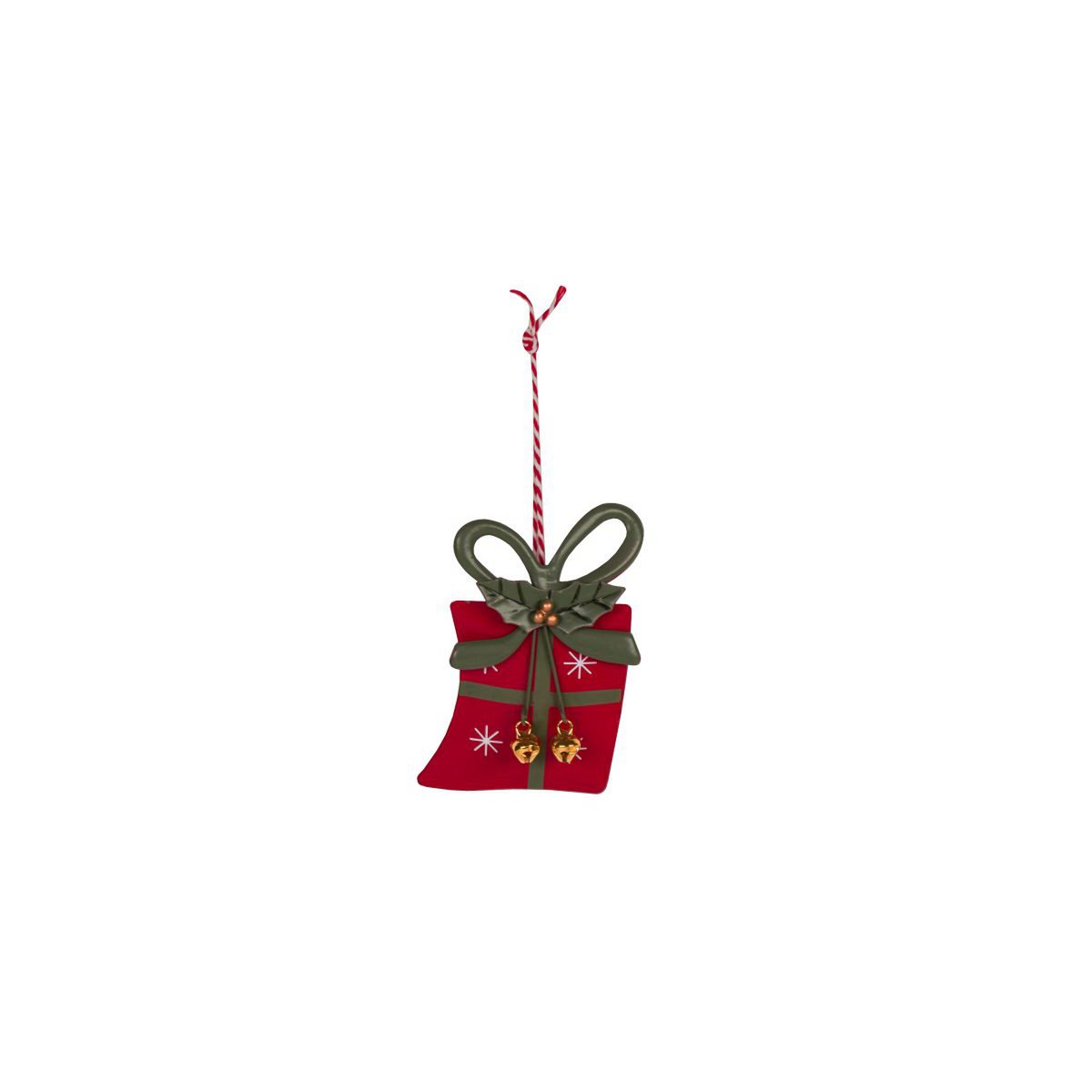 Adorno caja regalo roja 9 cm Isabelle Rose