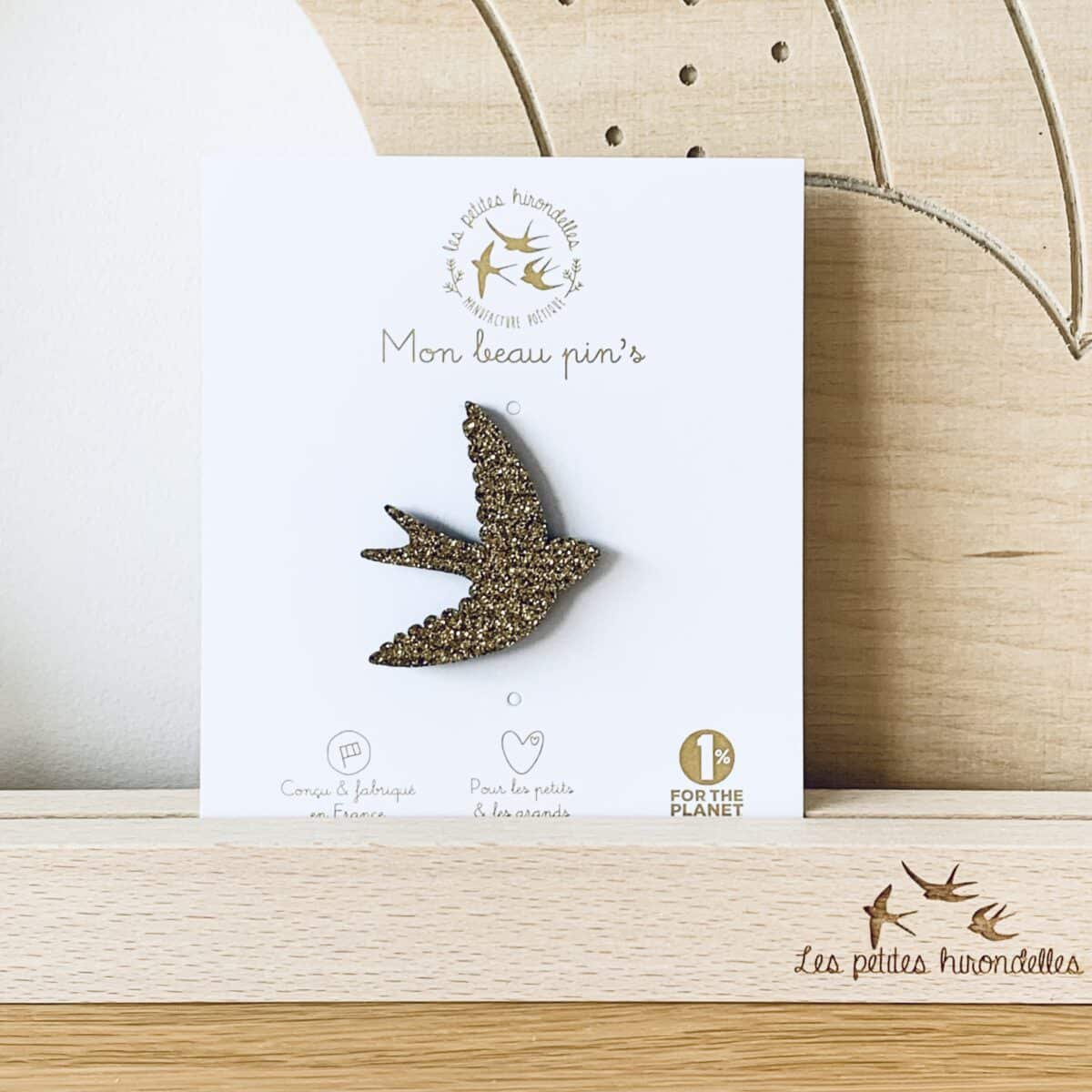 Glitter pins - Swallow