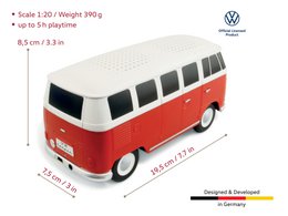 Volkswagen VW T1 Bus Bluetooth Speaker in Gift Box - Red