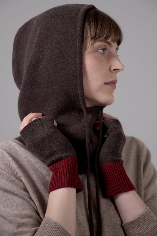 Dobbelt-sidet-100% cashmere 2-side-udøvet balaclava