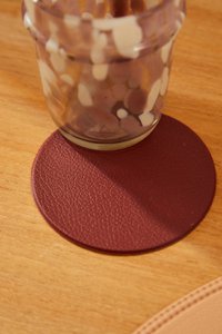 Set of 4 maroon Pla coasters