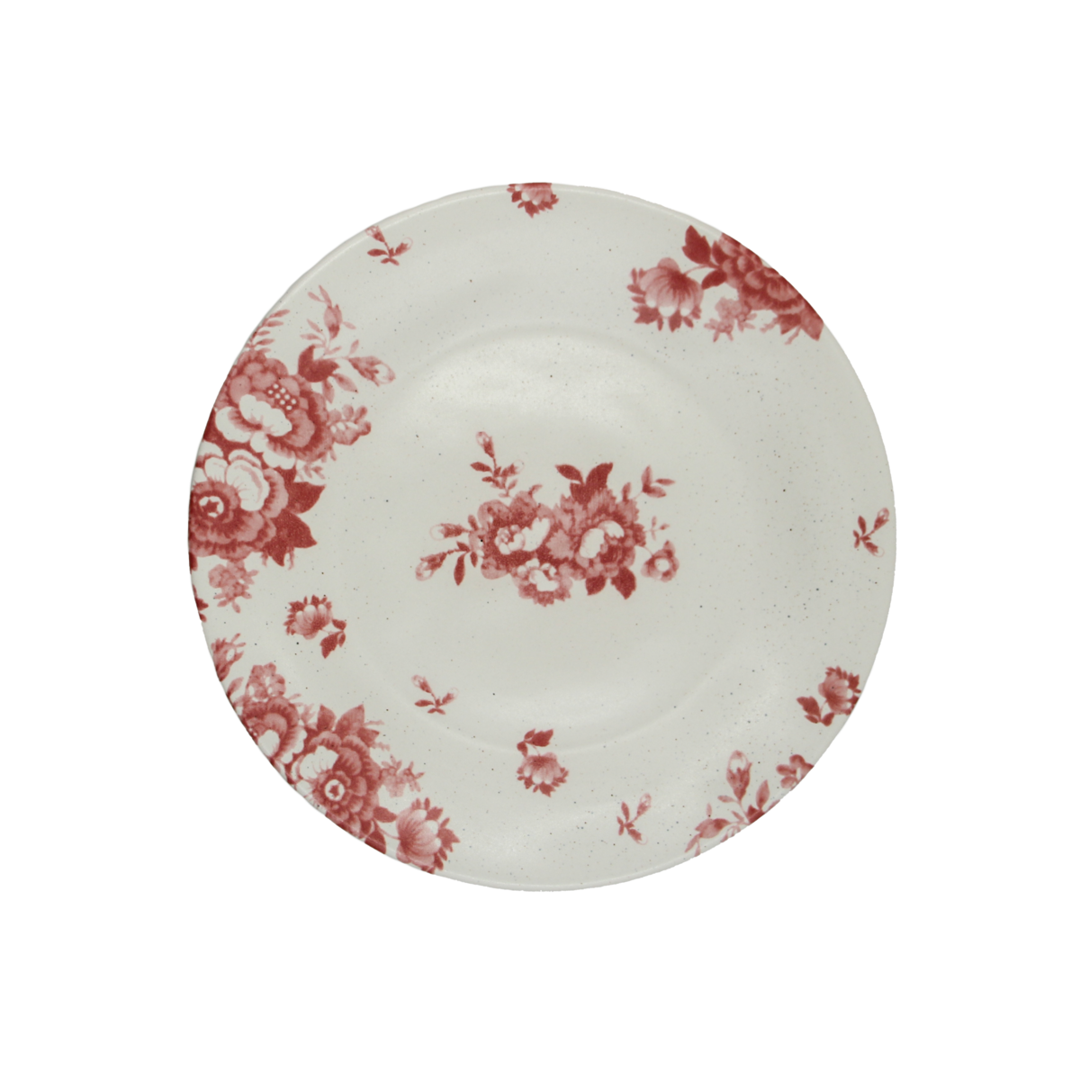 Plaque de dessert fleurs vintage rose