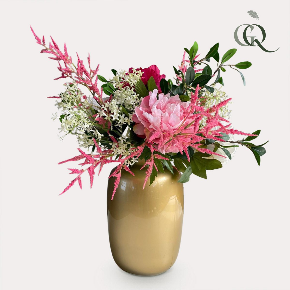 Flores artificiales - Ramo L - Rosa Brillante - 80cm