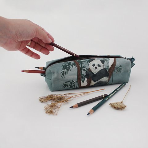 Paula the Panda | Square Pouch | Cosmetic Bag | Pencil Case