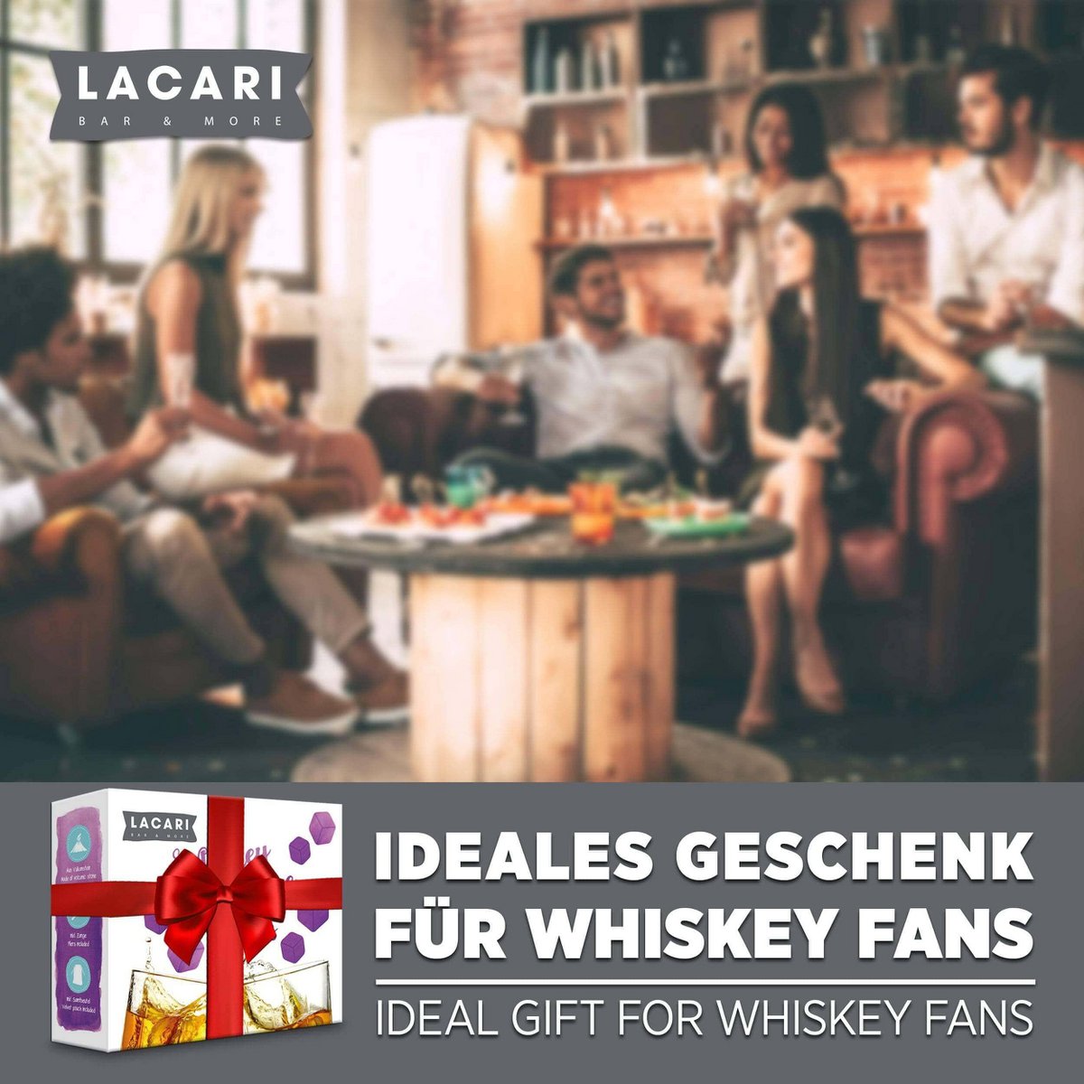 Ensemble de 9 pierres à whisky en pierre volcanique | Pour des boissons fraîches sans diluer