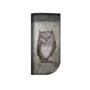 Eleonora Glasses Case In Grey Felt Bertoni