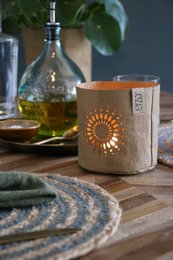 SIZO Papir LED-lysholder "Mandala" Natur