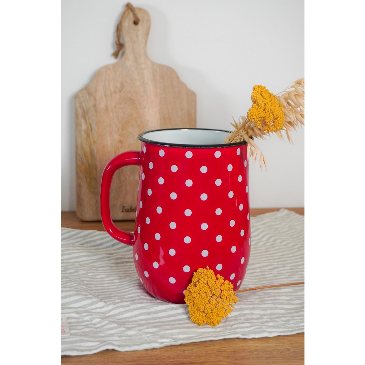 Emalje Jug Polka Dot Red 2,5L Isabelle Rose