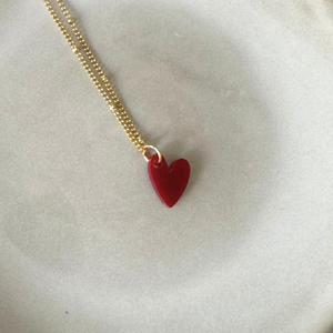 Halskette Lume Charms | Herz Burgund