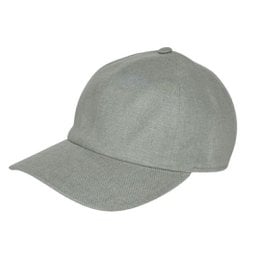 Olive green linen baseball cap, minimalist soft curved brim design, unisex casual headwear