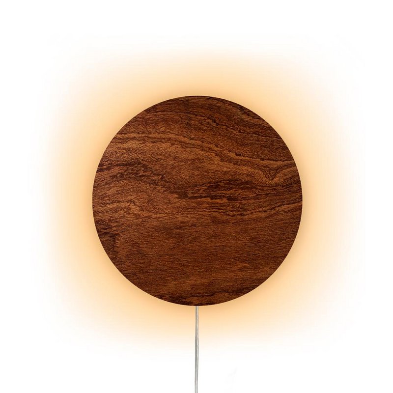 Interstellar Wandleuchte - Holz natur