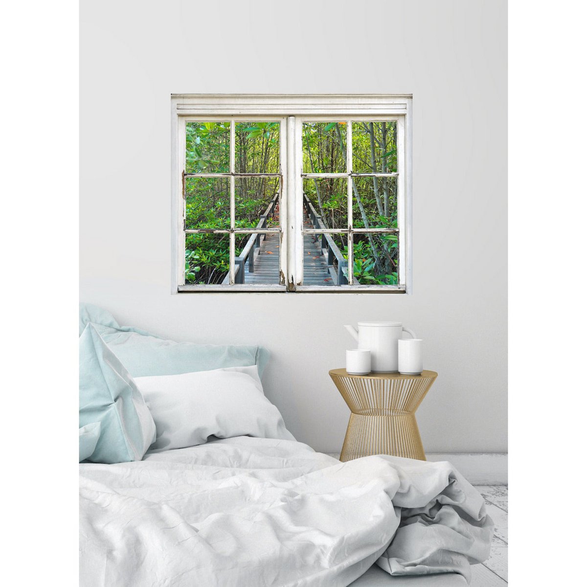 3D wall sticker - Bridge in the Forest