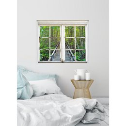 3D wall sticker - Bridge in the Forest