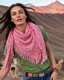 Cashmere scarf LA PAZ hand crocheted triangle