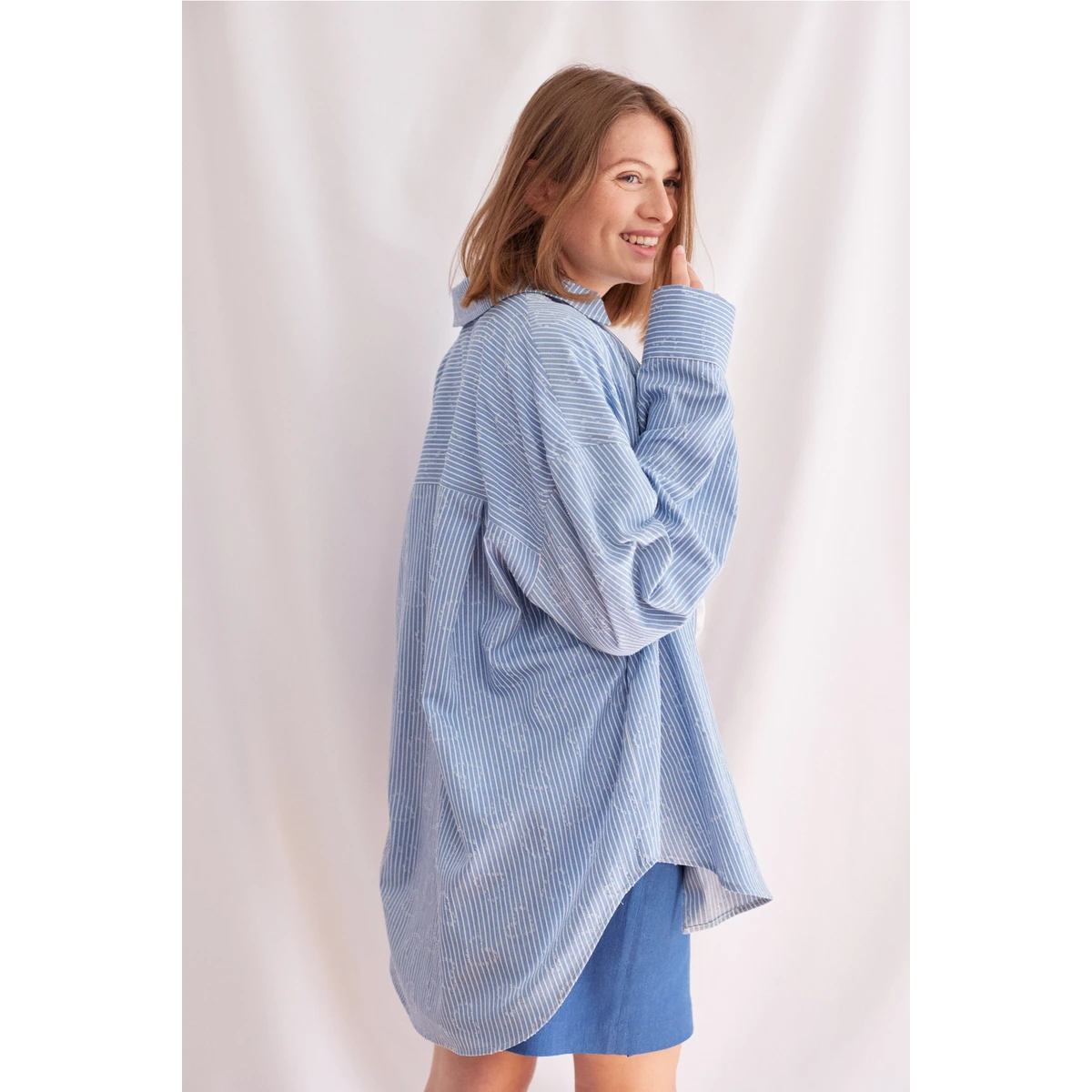 Camicia e cuori a strisce di cotone