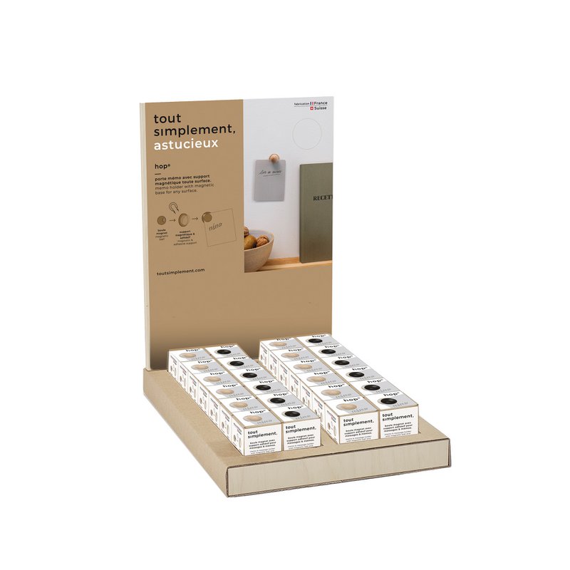 Présentoir plein de 48 porte mémos hop®