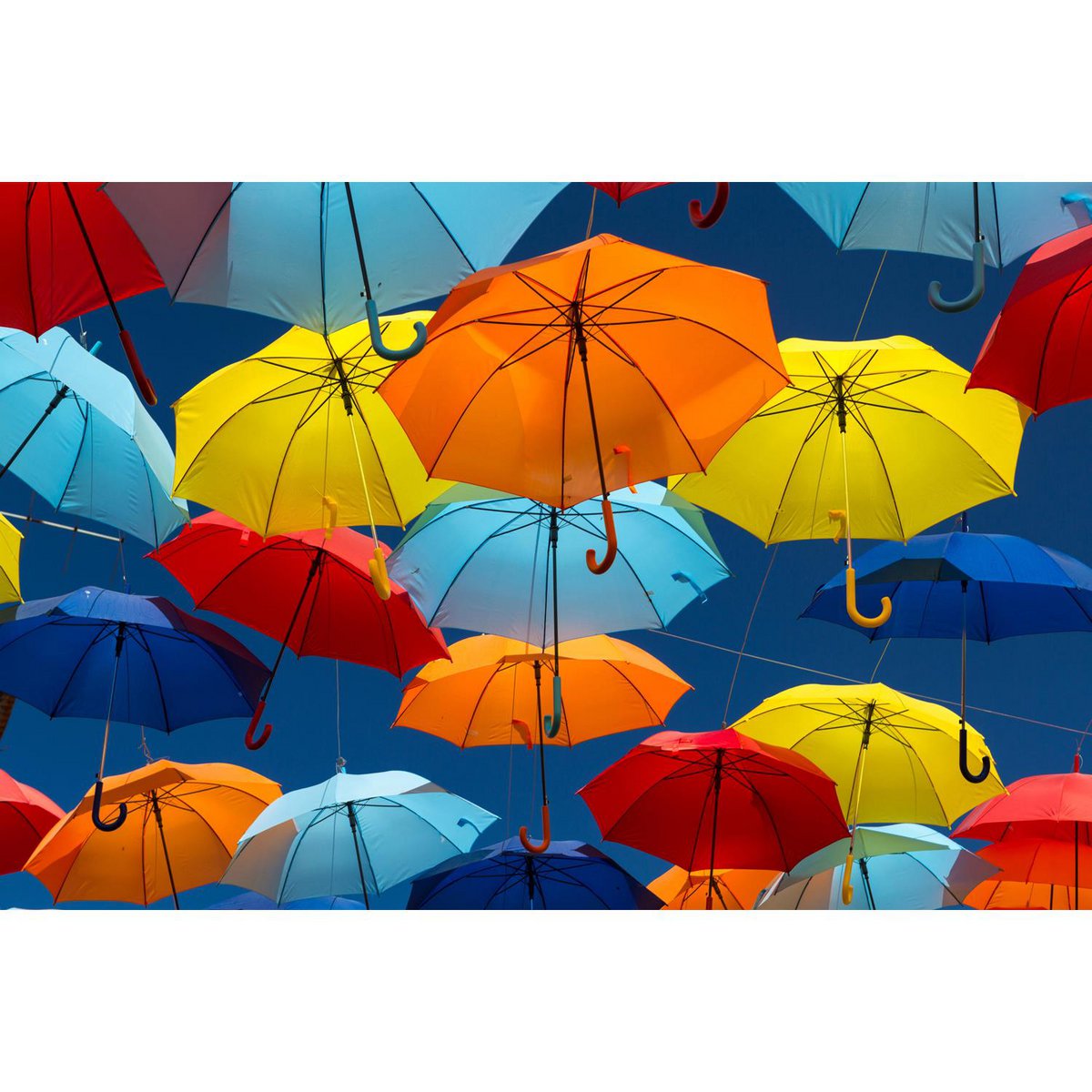 Canvas print - Colorful umbrellas