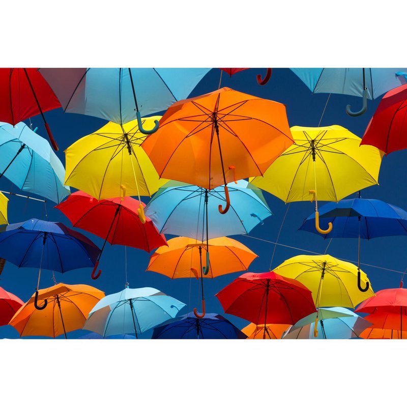 Canvas print - Colorful umbrellas