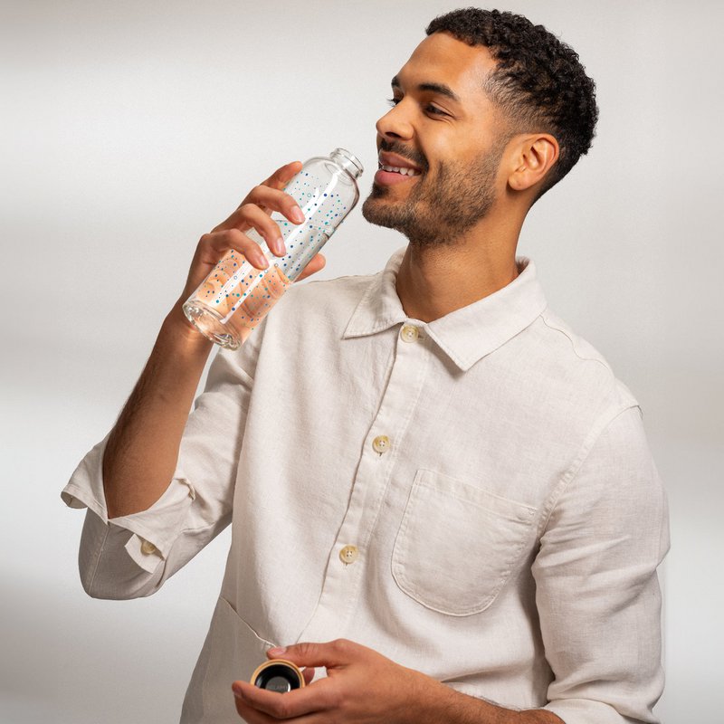 Trinkflasche aus Glas - „Refresh“ 0,6l by BELAMY