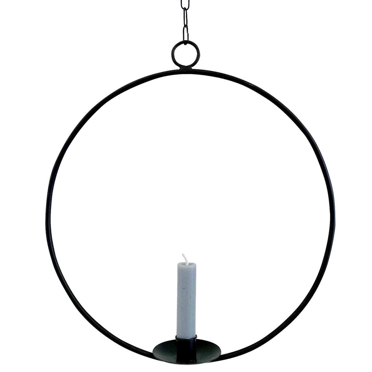 Dekoring mit Vase/Kerzenhalter Ijus Rund, schwarz