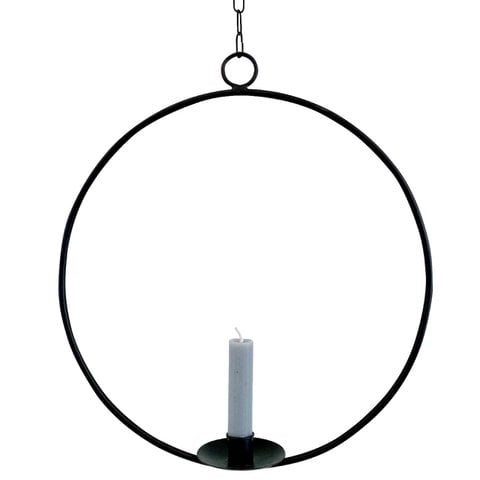 Dekoring mit Vase/Kerzenhalter Ijus Rund, schwarz