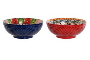 STONEWARE SALAD BOWL 20X20X7.6 SALAD BOWL 2 SURT. PC209963