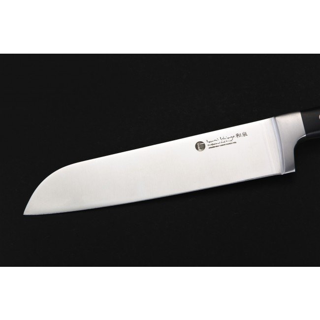 IZUMI ICHIAGO - 5 pièces Set de couteaux Santoku "Professional Chef Knives" avec porte-couteau magnétique en bambou