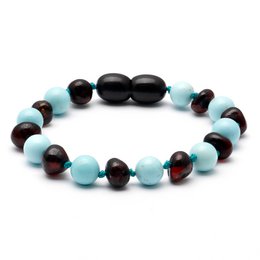 Baltic amber & turquoise bracelet 6