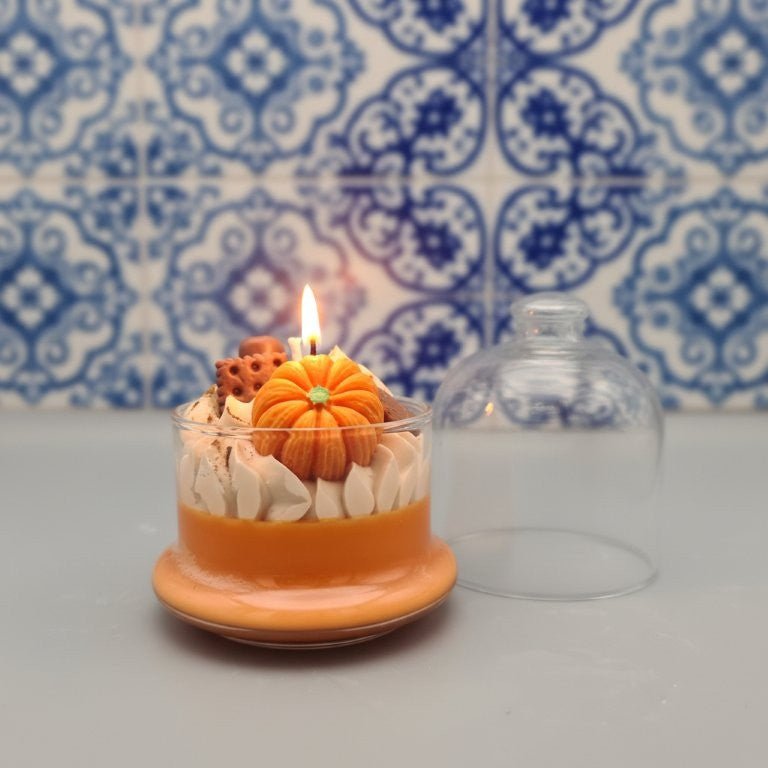 CREATIVE Vela de postre de calabaza picante, aroma a canela hecha a mano Duftkerze