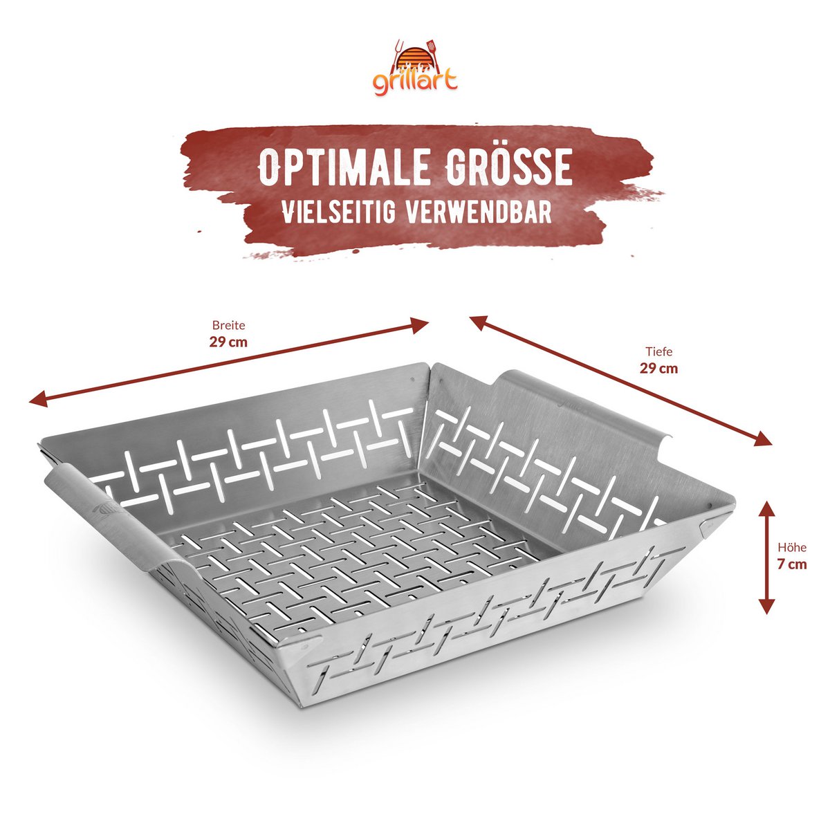 Premium grill basket and grill bowl made of high -quality stainless steel