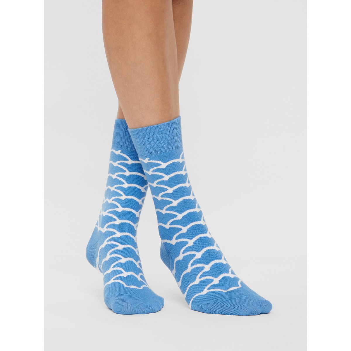 Bio Socken Camminando tra le nuvole - Blaue Socken mit Wolken