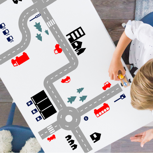 Sticky Roads spielen Aufkleber Rabatt Set graue Farbe
