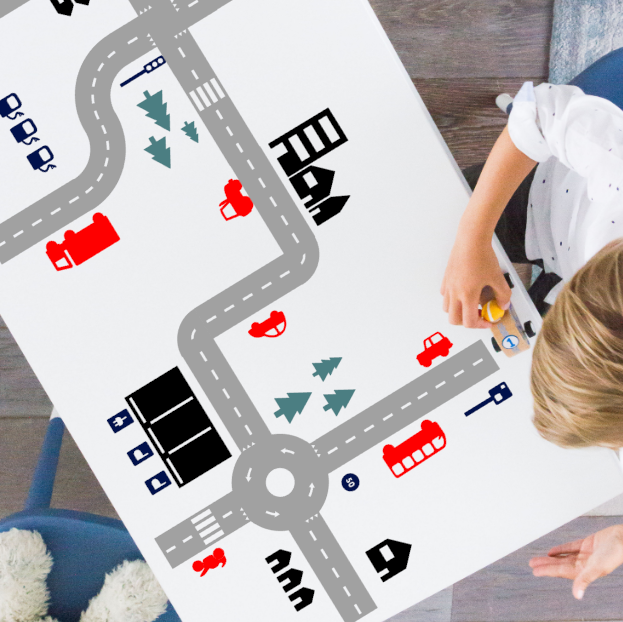 Sticky Roads play stickers descuento set gris + color