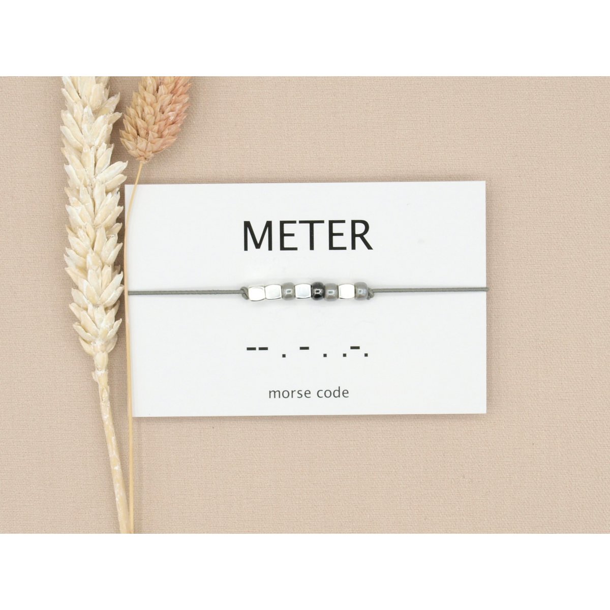 Morse code armband meter (zilver,rosé goud,goud)