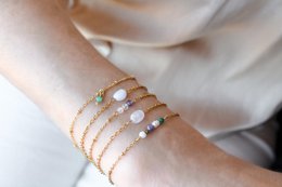 Pulseras con piedras de nacimiento - Oro (se pueden pedir por mes)