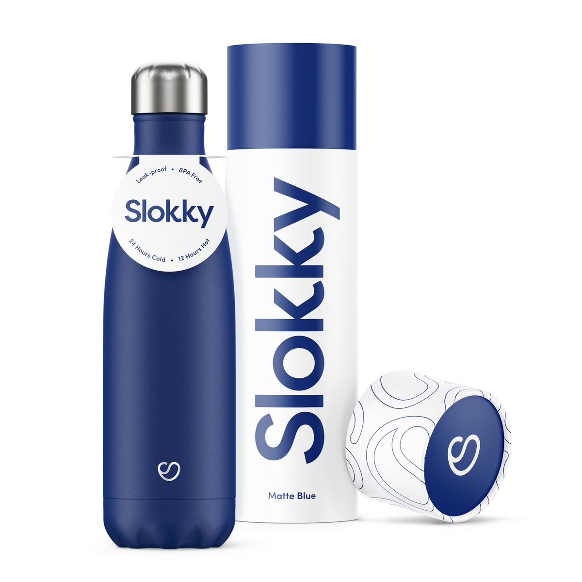 Slokky Matte Blue Bottle - 500ml
