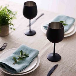 Wine glass matt black 4x50cl