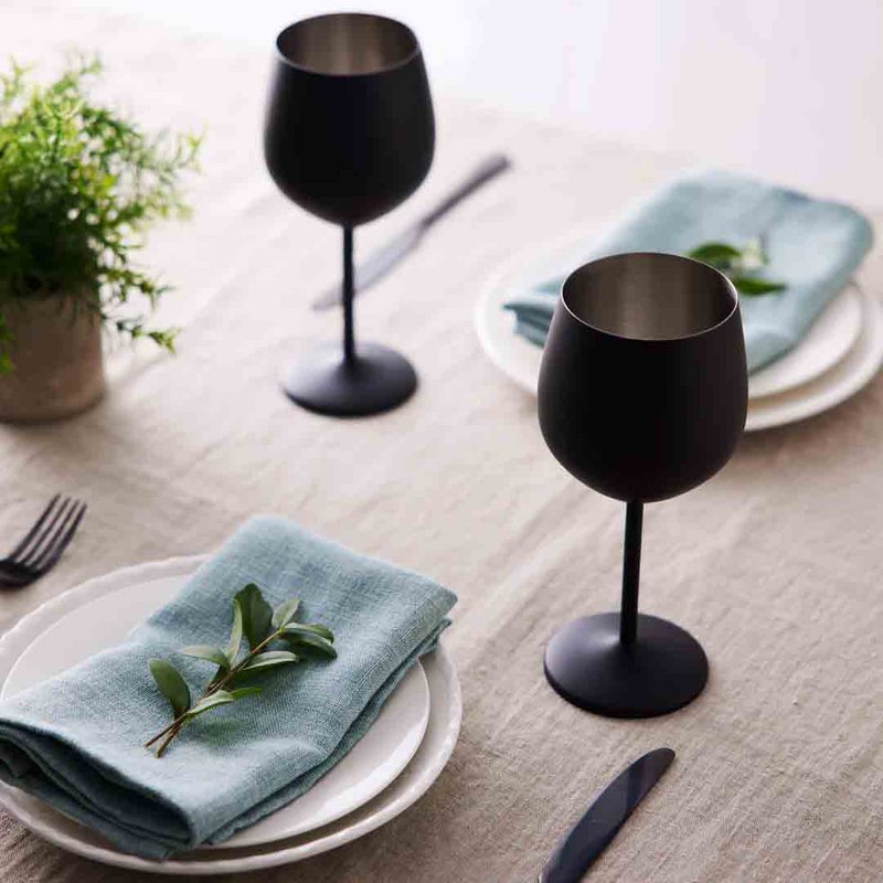 Wine glass matt black 4x50cl
