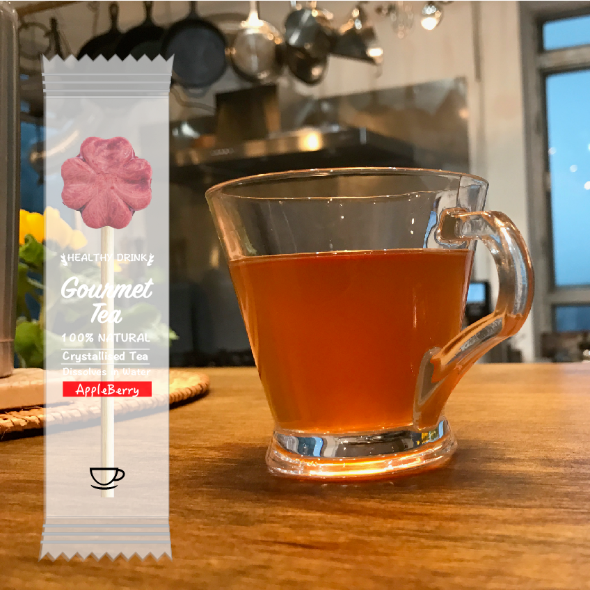 30 bastoncini di tea-pop di AppleBerry Tea (senza confezione e vassoi)