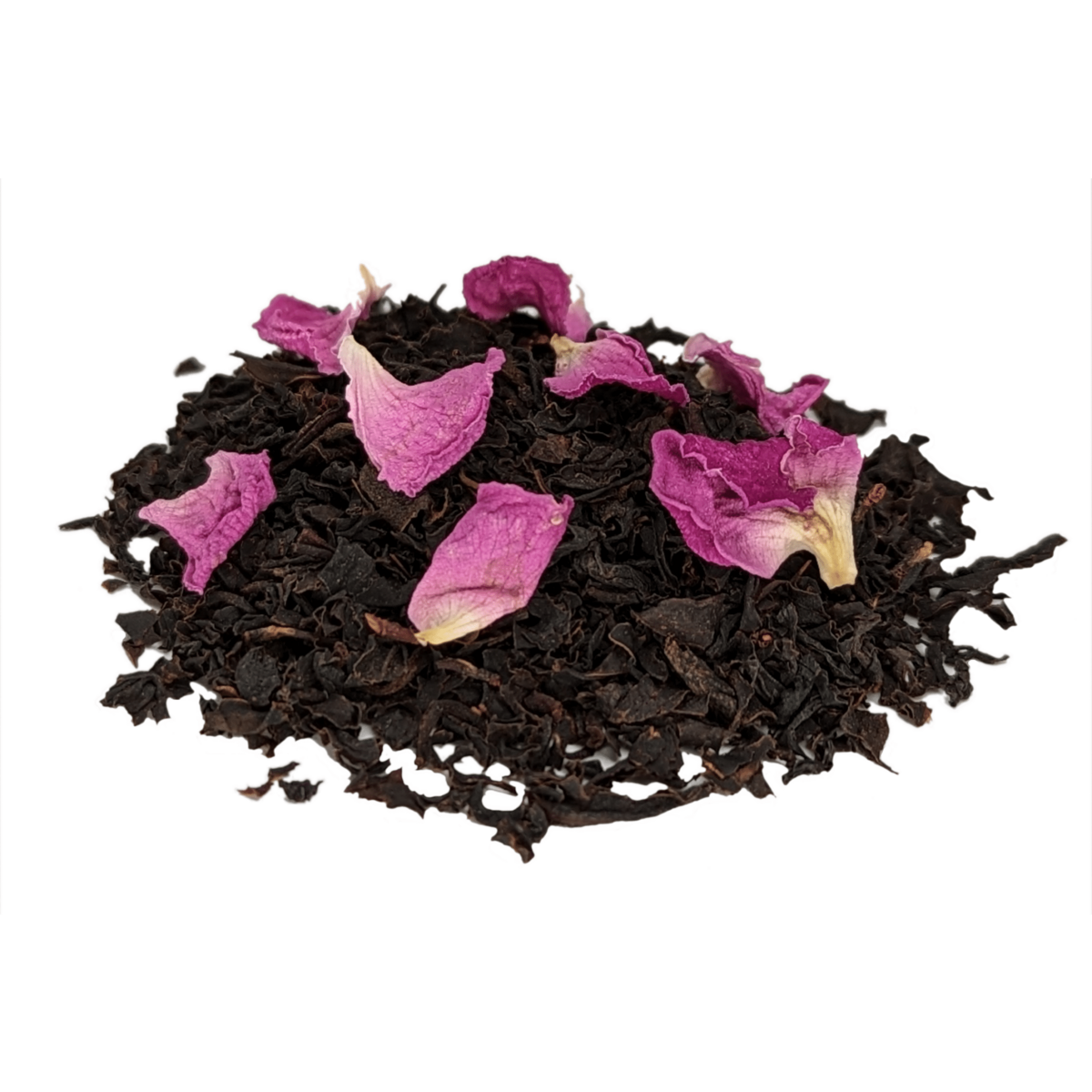 Té negro con pétalos de rosa