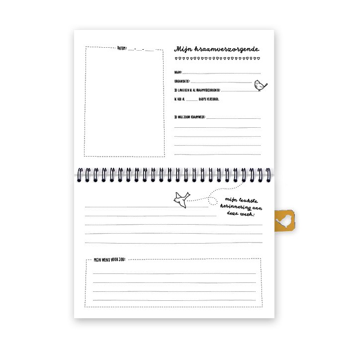 Maternity visit fill-in book A5 | pink
