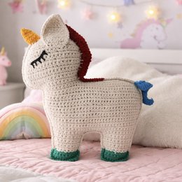 Luna-Leena unicorn cuddle rainbow - organic cotton - 0+ - hand crocheted in Nepal