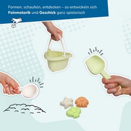 Moja pierwsza zabawka do piasku dla niemowlaka, 7 szt. Mini zestaw do zabawy w piasku z wiadrem, plastikowa mieszanka słomy pszennej
