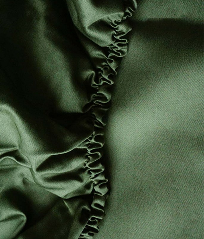 Satin-Spannbettlaken Solid Forest