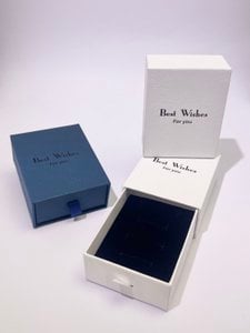 12 Boîte Cadeau Parure Bijoux 7x8 Élégante Blanche ou Bleue