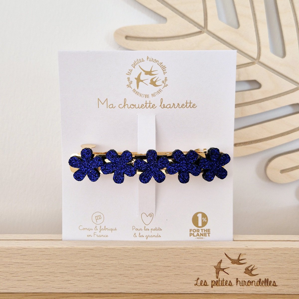 Molletta con clip - Fiori