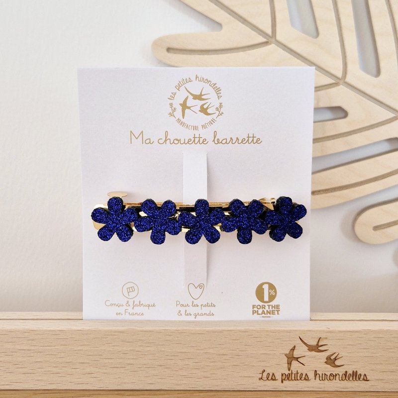 Molletta con clip - Fiori