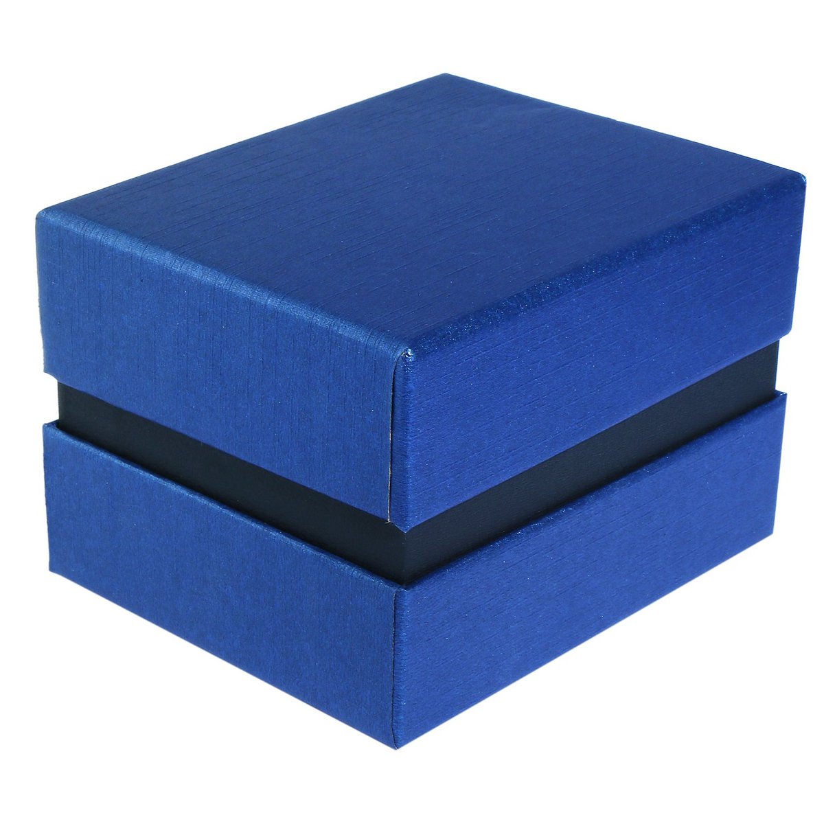 Watch box with removable lid, cardboard, 11 x 9 x 7 cm, blue
